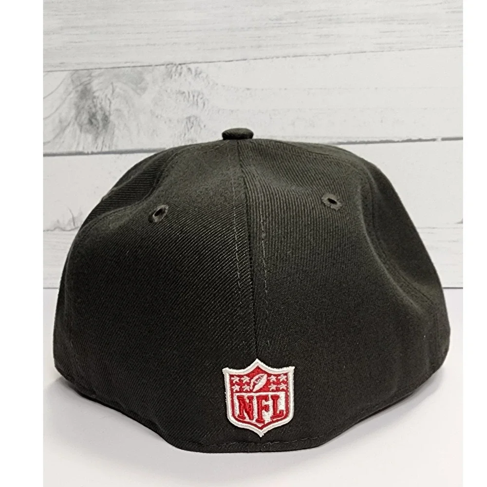 New Era 59FIFTY Tampa Bay Buccaneers Fitted Hat 7 3/8 Black‎ NFL Football Cap